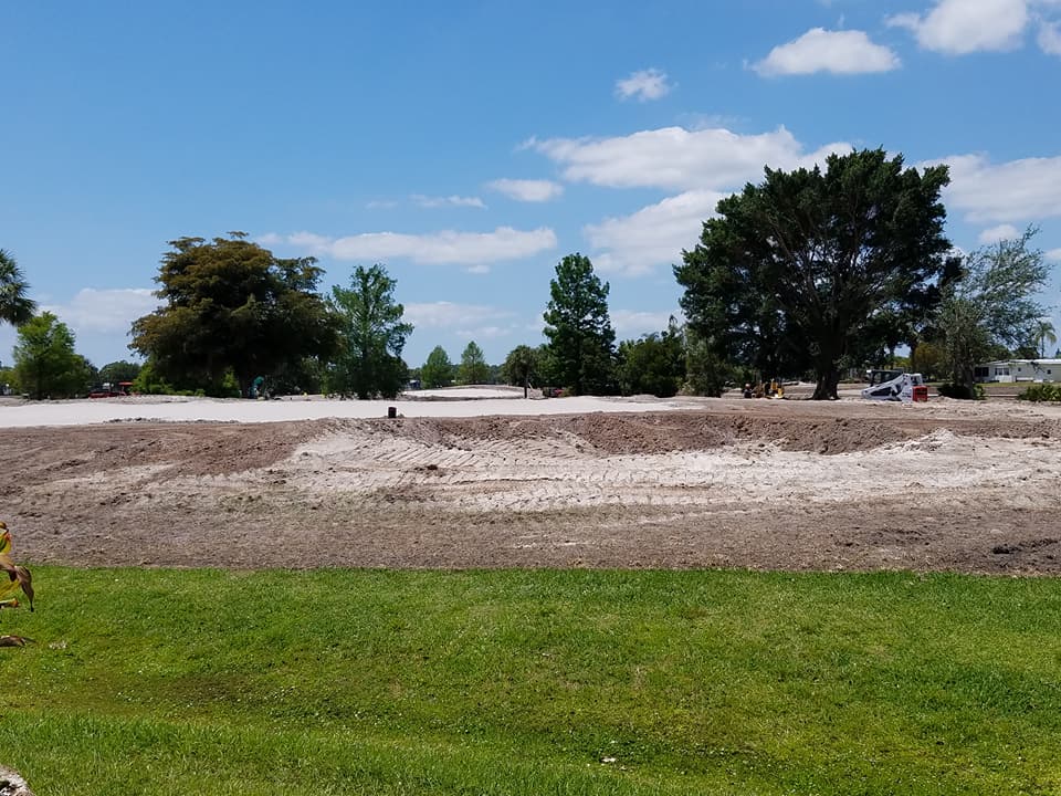 00056- Golf Rejuv – 20180420 – #4 green, picture taken from behind houses – Link Hersey