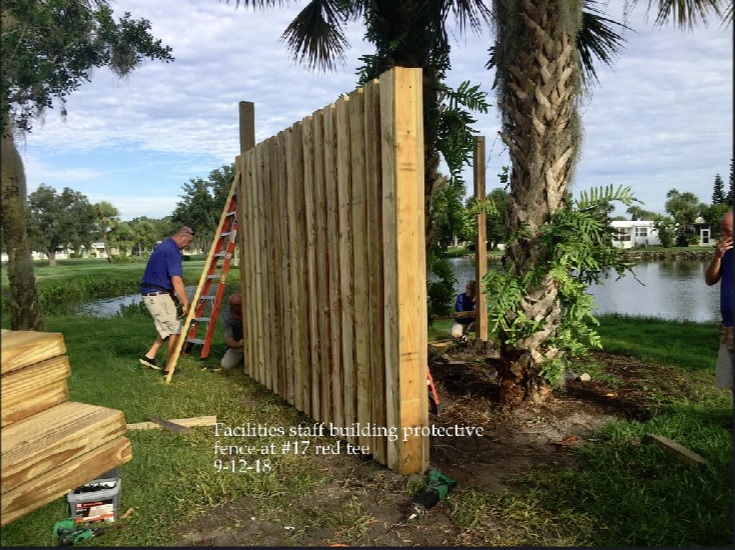 0213-Golf Rejuv – 20180912 – #17, New Fence Installed by Facilities Staff