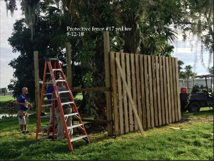 0214-Golf Rejuv – 20180912 – #17, New Fence Installed by Facilities Staff